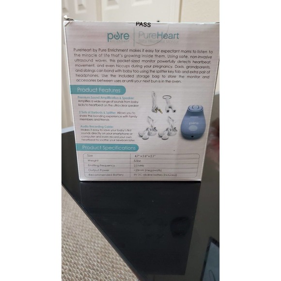Pure Enrichment Pure Heart Baby Heartbeat Monitor New - Picture 2 of 2